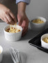 DOWAN 6 oz Ramekins - Oven Safe Ceramic Bowls for Creme Brulee Souffle, Set of 6, Classic White