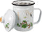 Enamel Mug Tea Cup with Infuser, Coffee Cups for Camping, Unbreakable Chinese Tea Cup, Classic Stainless Steel