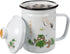 Enamel Mug Tea Cup with Infuser, Coffee Cups for Camping, Unbreakable Chinese Tea Cup, Classic Stainless Steel