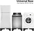 Hacaroa Mini Fridge Stand with 4 Strong Feet, Adjustable Universal Washer and Dryer Pedestal, Black