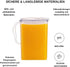 2 LocknLock Aqua Fridge Door Water Jug with Handle BPA Free Plastic Pitcher with Flip Top Lid Perfect for Making Teas