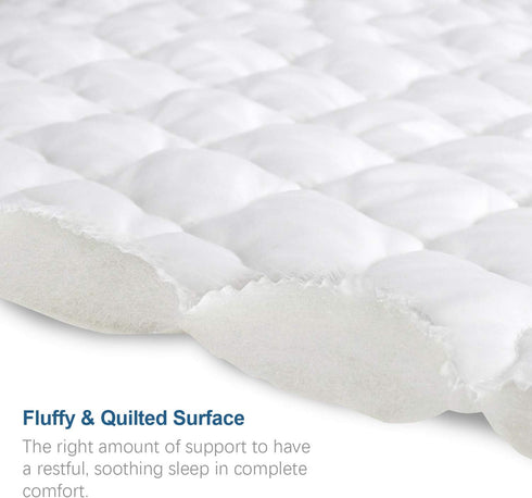 Twin Extra Long (XL) Mattress Protector Pad - Waterproof Quilted Cooling Topper Cover for College Dorm Room Essentials