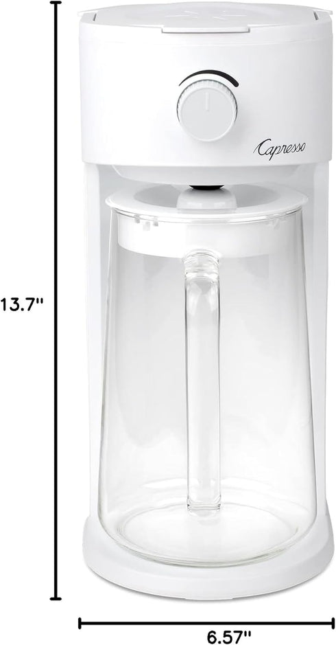 80 oz Premium Iced Tea Maker - Glass Pitcher with Adjustable Strength Dial