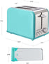 OVENTE 2 Slice Toaster, Extra Wide Slot with 6 Toast Settings, Compact Stainless Steel Countertop Toaster