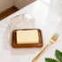 Countertop Glass Butter Dish with Lid,Airtight Cover for Fresh Butter,Clear Butter Keeper,Butter Tray,Large Butter Dish