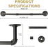Industrial Pipe Clothing Rack, 30'' Wall Mounted Heavy Duty Metal Hanging Rod for Retail Display and Storage