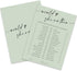 Whaline 50 Sheets Sage Green Bridal Shower Game Cards Greenery Double Sided