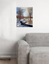 Scenery Winter Stream with Snow Landscape Wall Decor Art Print Poster (16x20)