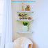 12 Inch) Corner Wall Shelves, Wood Corner Floating Shelves with Cable Raceway, Wall Mount Storage Display for TV