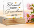 Grandma Gift, Blessed to Have a Grandma Like You Desk Decor, Grandmother Acrylic Desk Plaque with Wood Stand