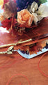 Godinger 2 Piece Gold Leaf Cake Server Set, 1 Cake Knife and 1 Cake Server, Stainless Steel and Brass