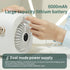 Mini Air Conditioner | 6000mAh USB Rechargeable Personal Air Conditioner | 3 Speed Quiet Air Cooler for Desktop &