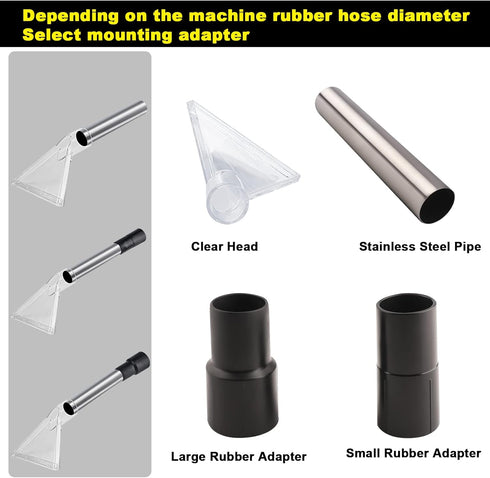 Carpet Vac Extractor Attachment Tool - Cleaning Vacuum Clear Upholstery Car Detailing, Turn Shop Vac into Extractor