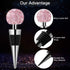 Soleebee Bling Decorative Wine Stoppers, Crystal Rhinestone Bottle Stoppers for Gifts, Bar, Holiday Party (Pink)