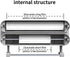 3 1 1 in Aluminum Foil and Plastic Wrap Organize Dispenser with Cutter, Magnetic Paper Towel Holder for Fridge
