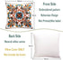 Decorative Couch Pillow Covers Set of 2, 18x18 inches, Embroidered Pattern Square Throw Pillows for Sofa Bed Chair
