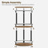 3-Tier Countertop, SR23BR YATINEY Lazy Susan Organizer, Rotating Spice Rack, Spinning Organizer, Industrial Turntable
