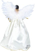 Kurt Adler Lighted Christmas Tree Treetop - 10-Lights, African American Angel, Ivory & Gold, 12in
