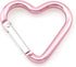 10pcs Heart-Shaped Aluminum Snap Hook Clip, Key Holder Keychain Clip (Light Pink)