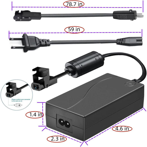Universal Power Cord for Recliner Chair - 29V 2A 2 Pin AC/DC Switching Power Supply Transformer,for Electric Recliner Couch Lift Chair Standing Desk