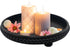 Hodeframe 12in Countertop Coffee Table Tray : Decorative Tray Ottoman Black Round Wood for Coffee Table Decor,Candle