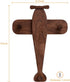 Vinoil Kids Coat Rack Wall Mount, Airplane-Shaped Wooden Wall Coat Hooks for Kids, Cute Walnut Coat Hanger Heavy Duty