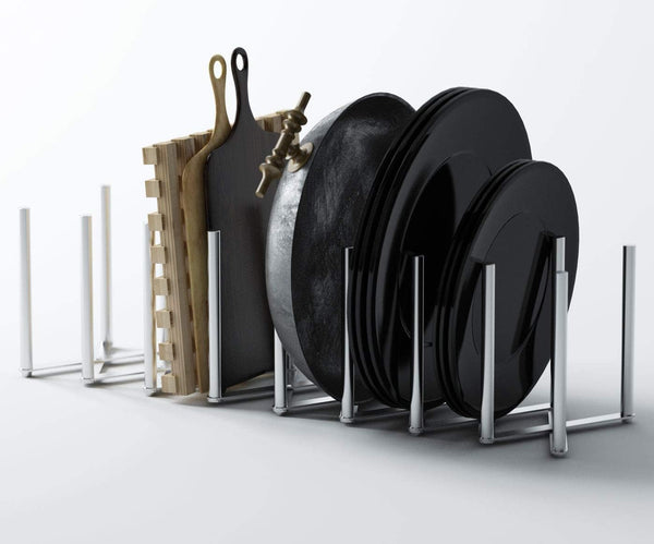 brightmaison BGT Stal Pots and Pans Organizer for Cabinet, Adjustable Stainless Steel Kitchen Organization Unit