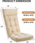 Set Rocking Chair Cushions Indoor & Outdoor, Patio Glider Rocking Chair Cushions with Ties, Use on Porch, Nursery