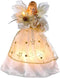 Kurt S. Adler 10-Light Ivory and Gold Angel Treetop, 9-Inch