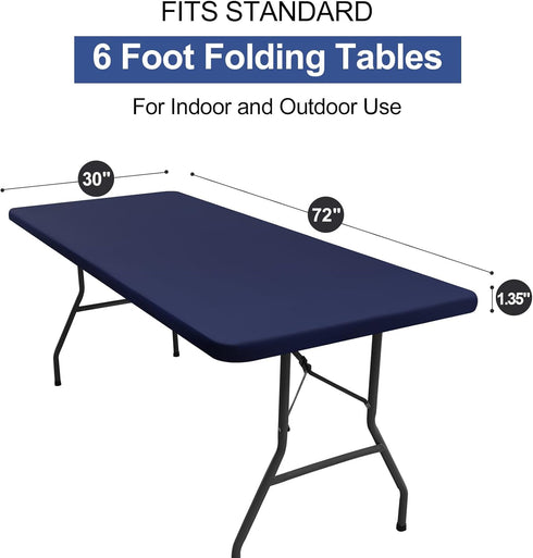 6 30" 72") homing Rectangle Table Cloth Cover, Waterproof Polyester Elastic Fitted Tablecloth, Fits for Foot Folding