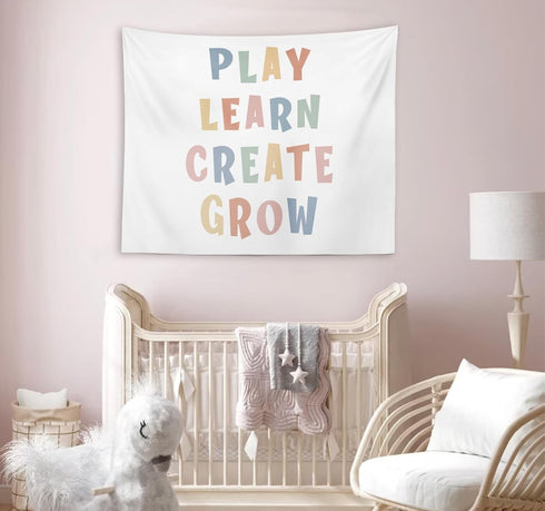 OXW 50x60 inches Classroom Decor Kids Tapestry Wall Hanging, Playroom Wall Art Decor, Nursery Wall Decor for Kids
