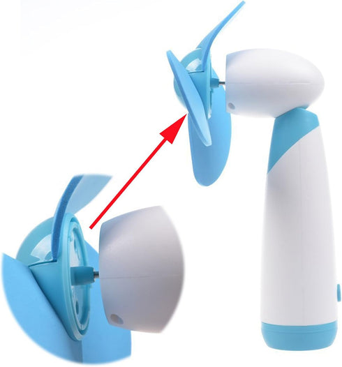 Ogrmar Mini Handheld Fan, Personal Fan with Soft Foam Blades, 2PC Blue
