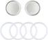 2 Cup Stovetop Espresso Coffee Maker Replacement Parts, 2 Pcs Filter & 4 Pcs Silicone Gasket Seals