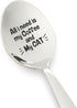 Funny Cat Lover/Coffee Lovers Gift, Engraved Spoon, Cute Coffee Tea Spoon Gift for Men, Women, Friends