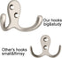 IBosins 10 Pack Heavy Duty Double Prong Coat Hooks, Wall Mounted with 20 Screws for Coat, Scarf, Bag, Towel, Key