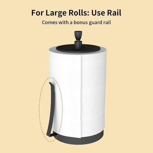Countertop YUMORE Paper Towel Holder Heavy Weighted Base Non-Slip, One-Hand Tear, Stainless Steel Kitchen Paper Towel