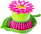 Vigar Flower Power Dish Brush with Holder - Pink Palm, 5-3/4" x 3-3/4"