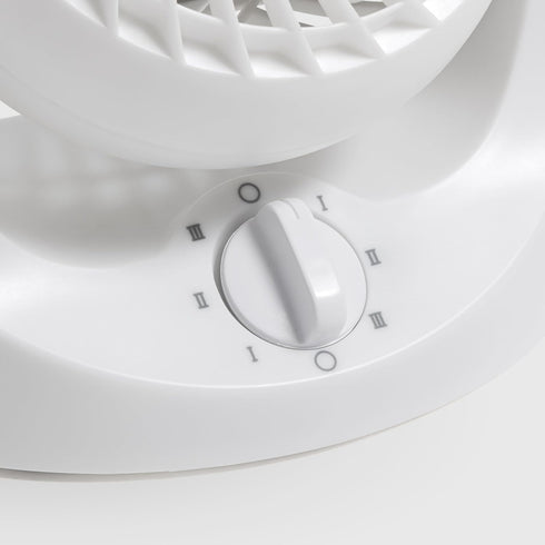 IRIS USA WOOZOO Fan, Small Desk Fan, 3 Speeds, 32ft Max Air Distance, Mini 7 Inch Fan, Low Noise, White