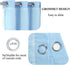 84 inch 2 Light Blue Blackout Curtains Length - Double Layers Blue Romantic Curtains with Sheer Overlay, Window