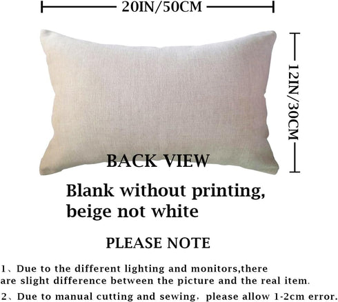 ULOVE LOVE YOURSELF Sleep Lumbar Throw Pillow Covers, Rustic Decorative 12 x 20 Inch Cushion Covers