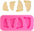 Rainmae 6Pcs Cute Baby Silicone Fondant Cake Mold, Baby Birthday Party Kitchen Baking Moulds for Cake Decorating