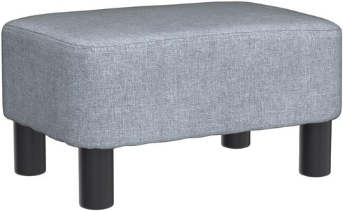 16.54" RF-BD214-D IBUYKE Small Footstool Linen Fabric Pouf Ottoman Footrest Modern Home Bedroom Rectangular Stool