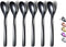 Black Demitasse Espresso Spoons, 5.5'' Mini Coffee Spoons, Set of 6 Stainless Steel, Dishwasher Safe