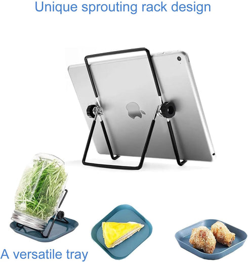 TONGNENGLIU Stand(C-4Pcs Stainless Steel Sprouting Stands, Tray,For Wide And Regular Canning Jars Holder,For Make