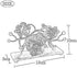 Gold Orchid Blooms Napkin Holder| Exquisite Orchid Flowers & Faux Crystals Design| Vertical Iron Metal Disposable