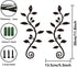 WADORN 2 Pieces Metal Wall Decor, Black Olive Branch Leaf Wall Art Decoration, Wrought Iron Scroll Vine Art for Indoor