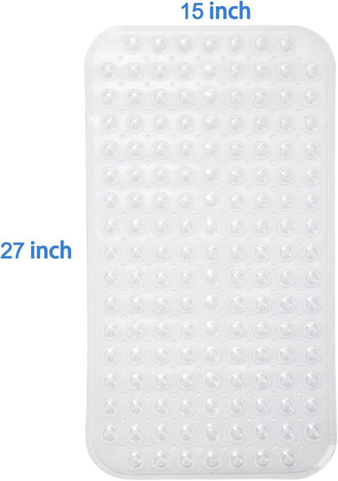 AmazerBath Bath Tub Mat - Medium Size Non-Slip Shower Mats with Suction Cups, Machine Washable