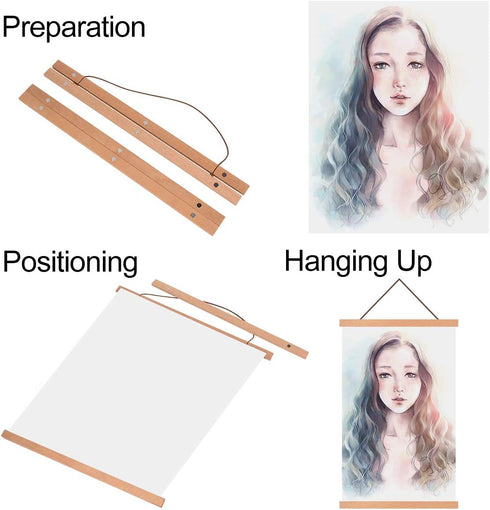 Magnetic Poster Frame Hanger - Magnet Hanger for Kids Paintings, Posters, Maps, and Canvas Artwork