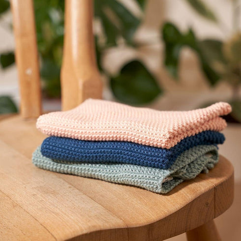 Wild & Stone Organic Cotton Dish Cloth, Eco-Friendly Biodegradable Kitchen Cloth, Compostable Cleaning Cloth, Rose