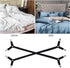 Premium Sheet Straps, 4 Pcs Adjustable Crisscross Fitted Sheet Clips, Heavy Duty for All Bedsheets, White